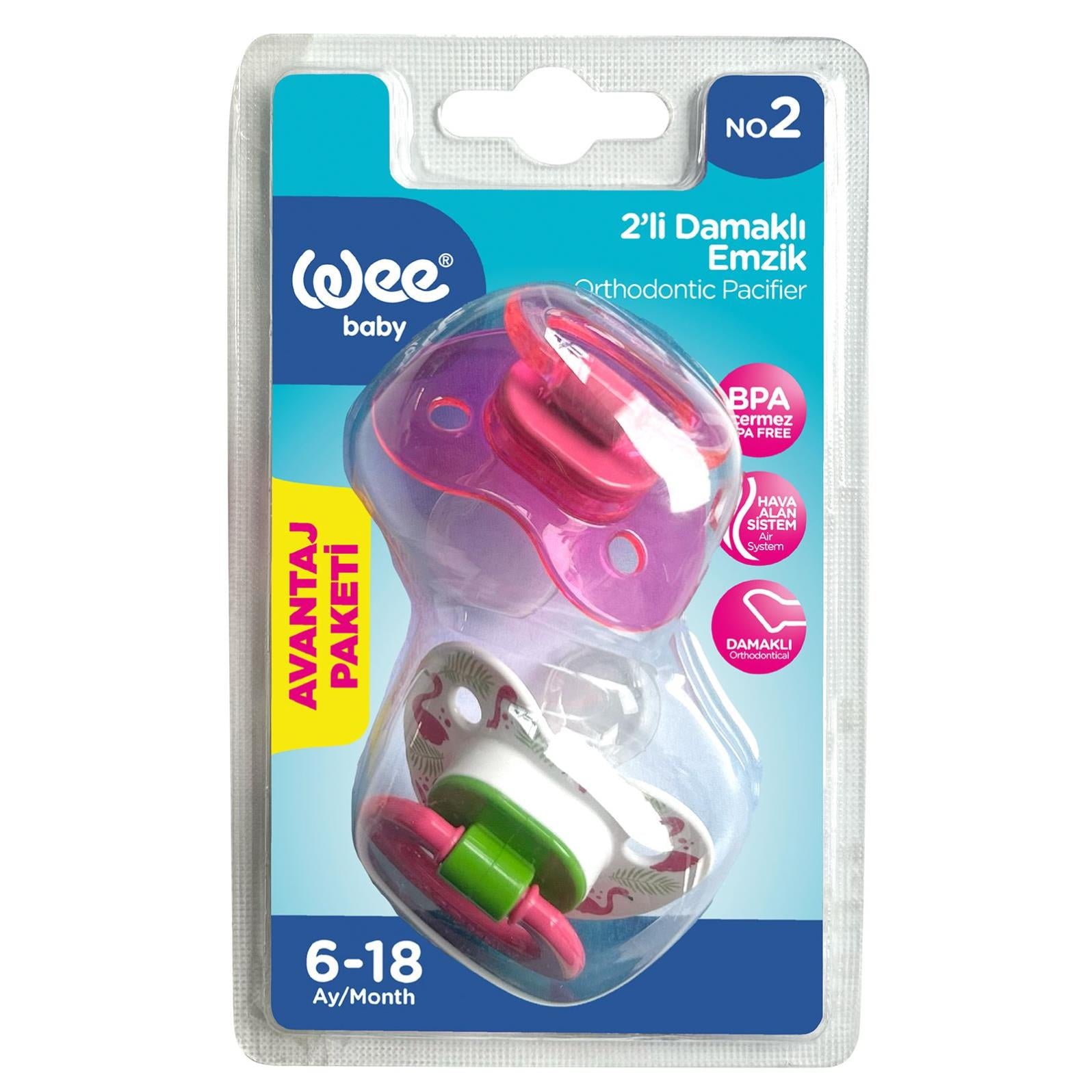 Wee Baby 2’li Damaklı Emzik No:2