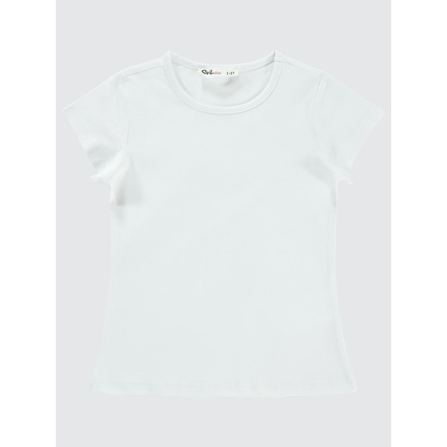 Civil Girls Basic 2-5 Yaş Tişört - Beyaz