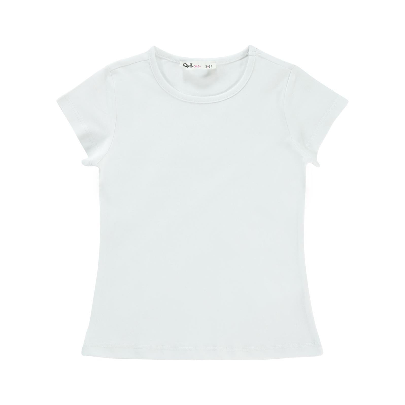 Civil Girls Basic 2-5 Yaş Tişört - Beyaz