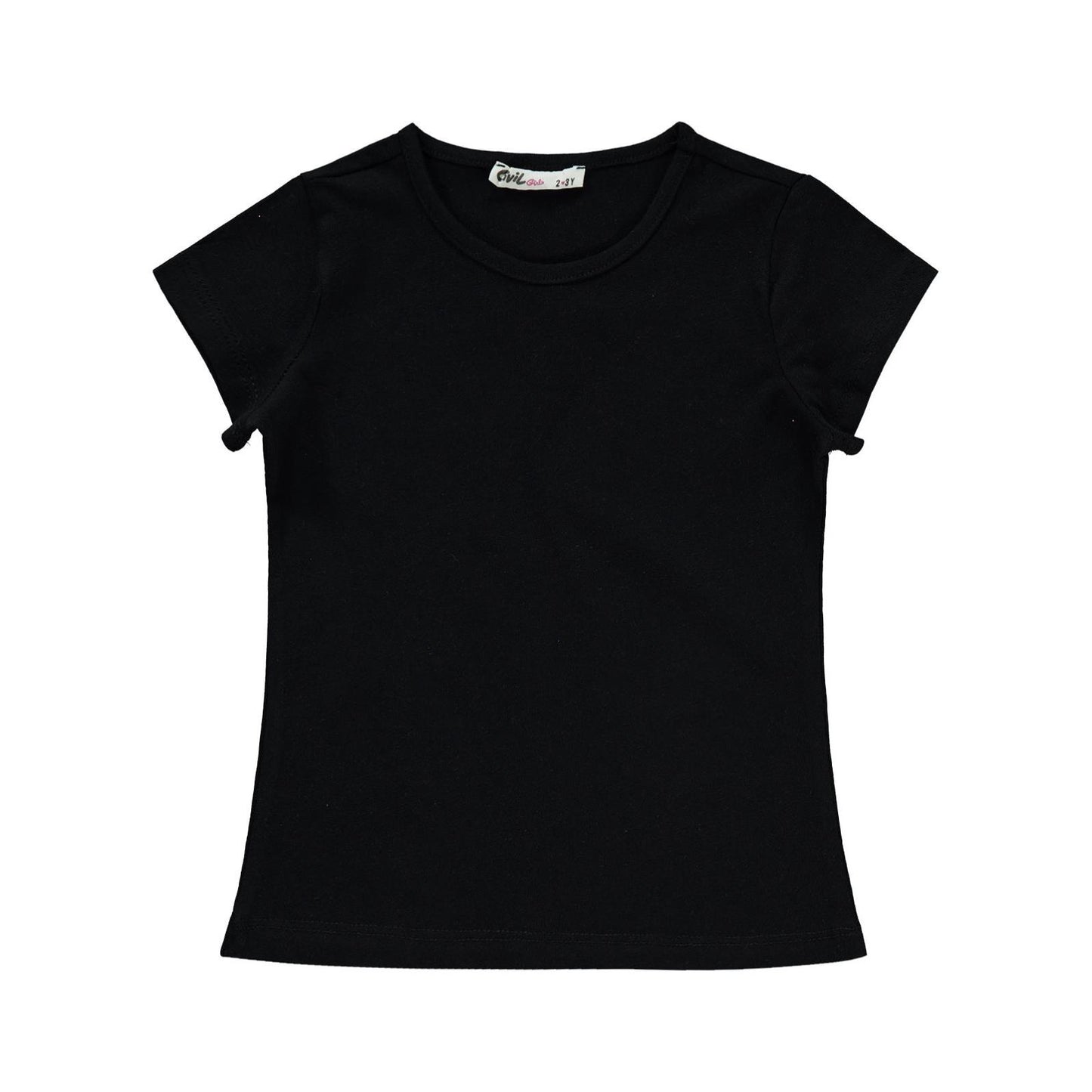 Civil Girls Basic 2-5 Yaş Tişört - Siyah