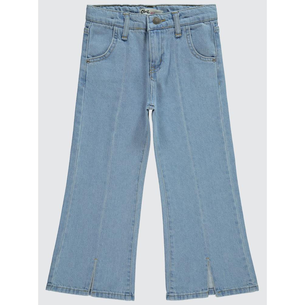 Civil Girls Yırtmaçlı 10-13 Yaş Pantolon - Mavi