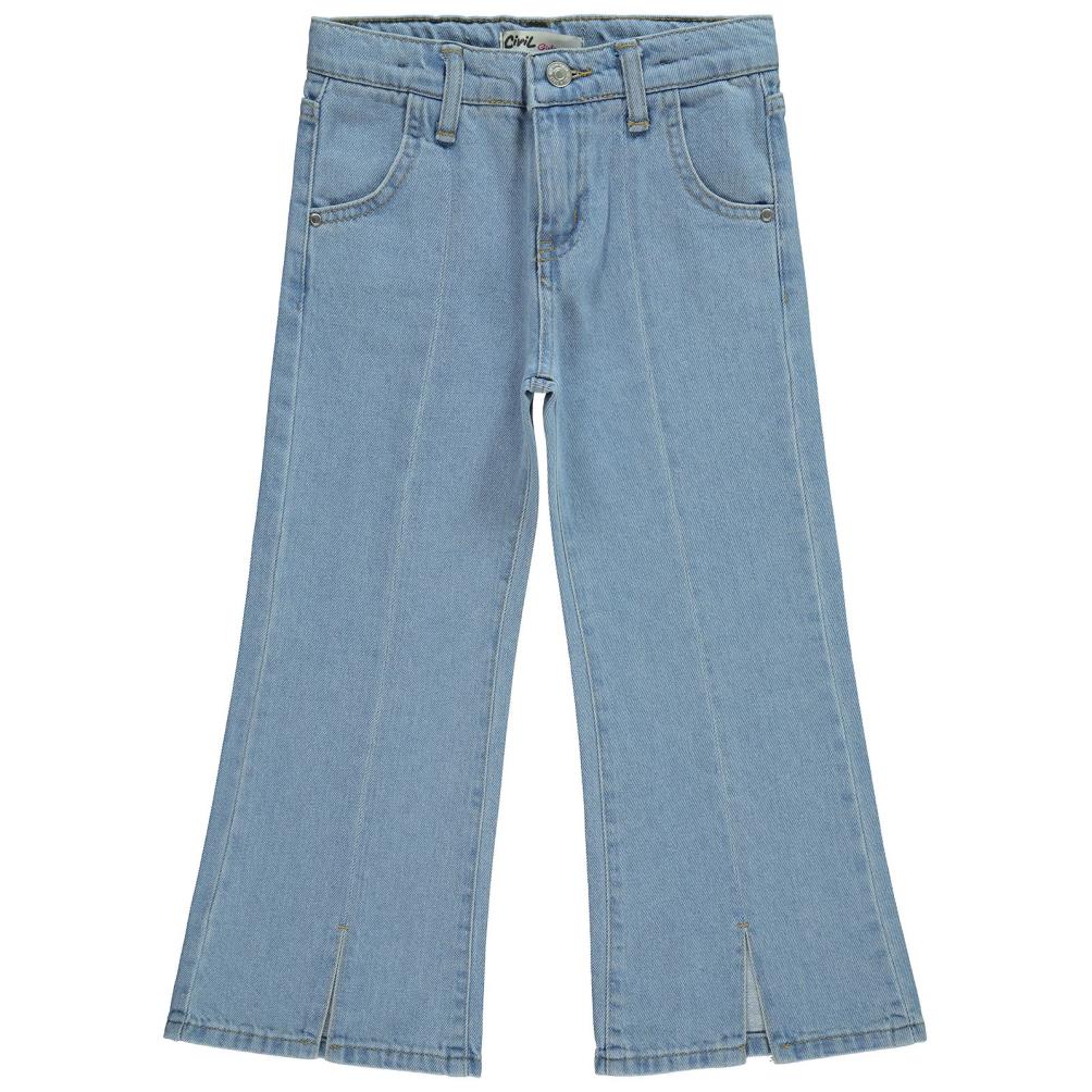 Civil Girls Yırtmaçlı 10-13 Yaş Pantolon - Mavi