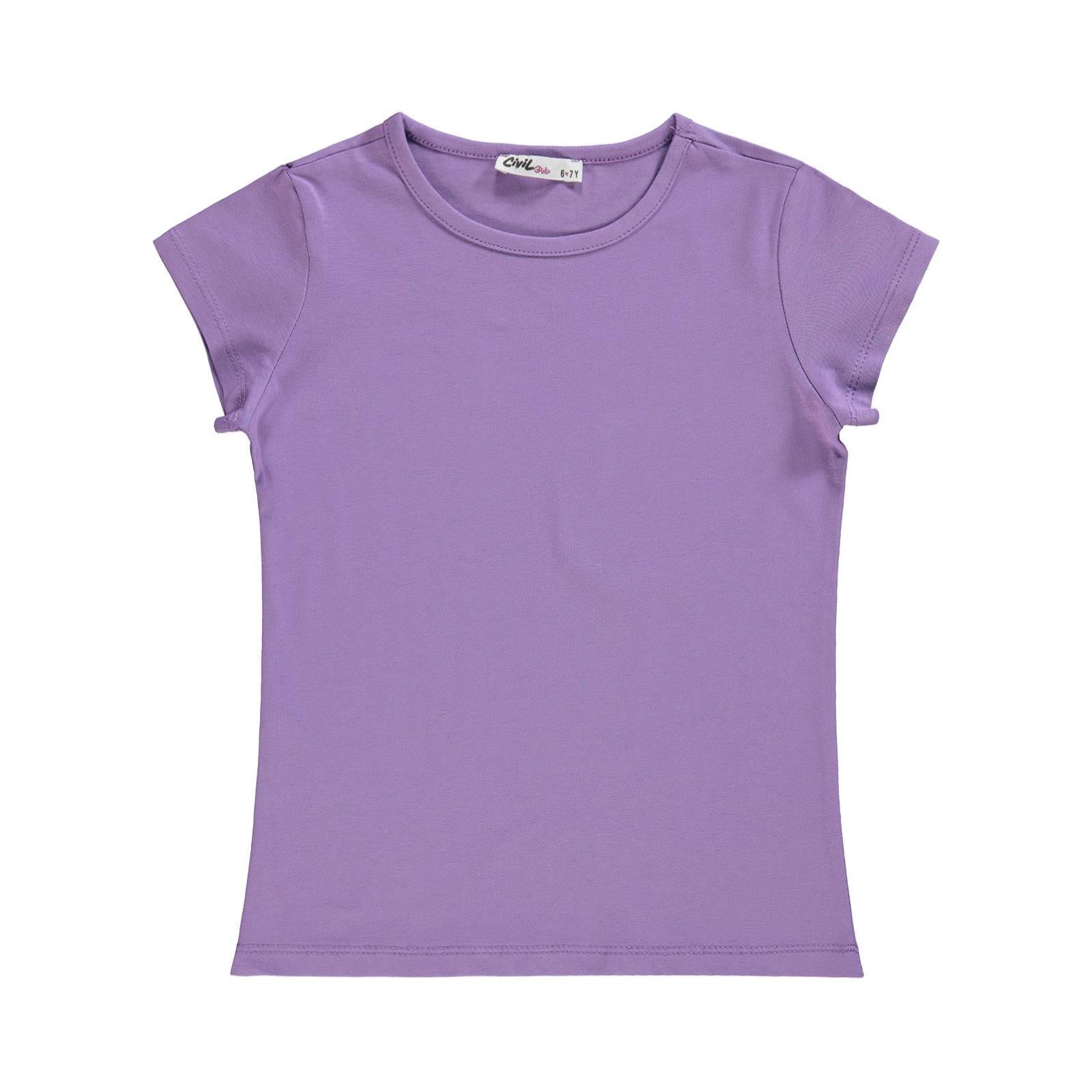 Civil Girls Basic 6-9 Yaş Tişört - Lila