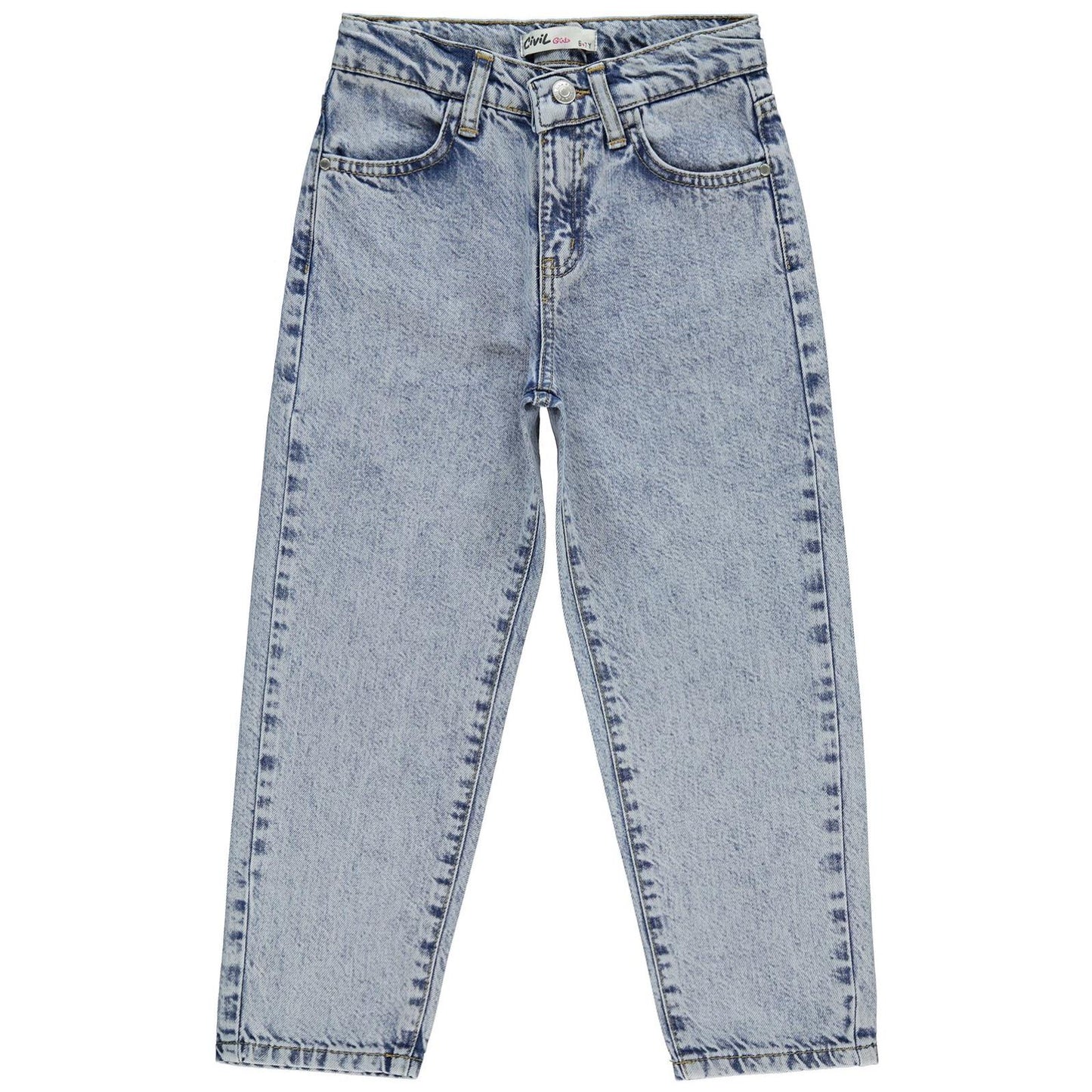 Civil Girls Mom Jean 10-13 Yaş Pantolon - Mavi