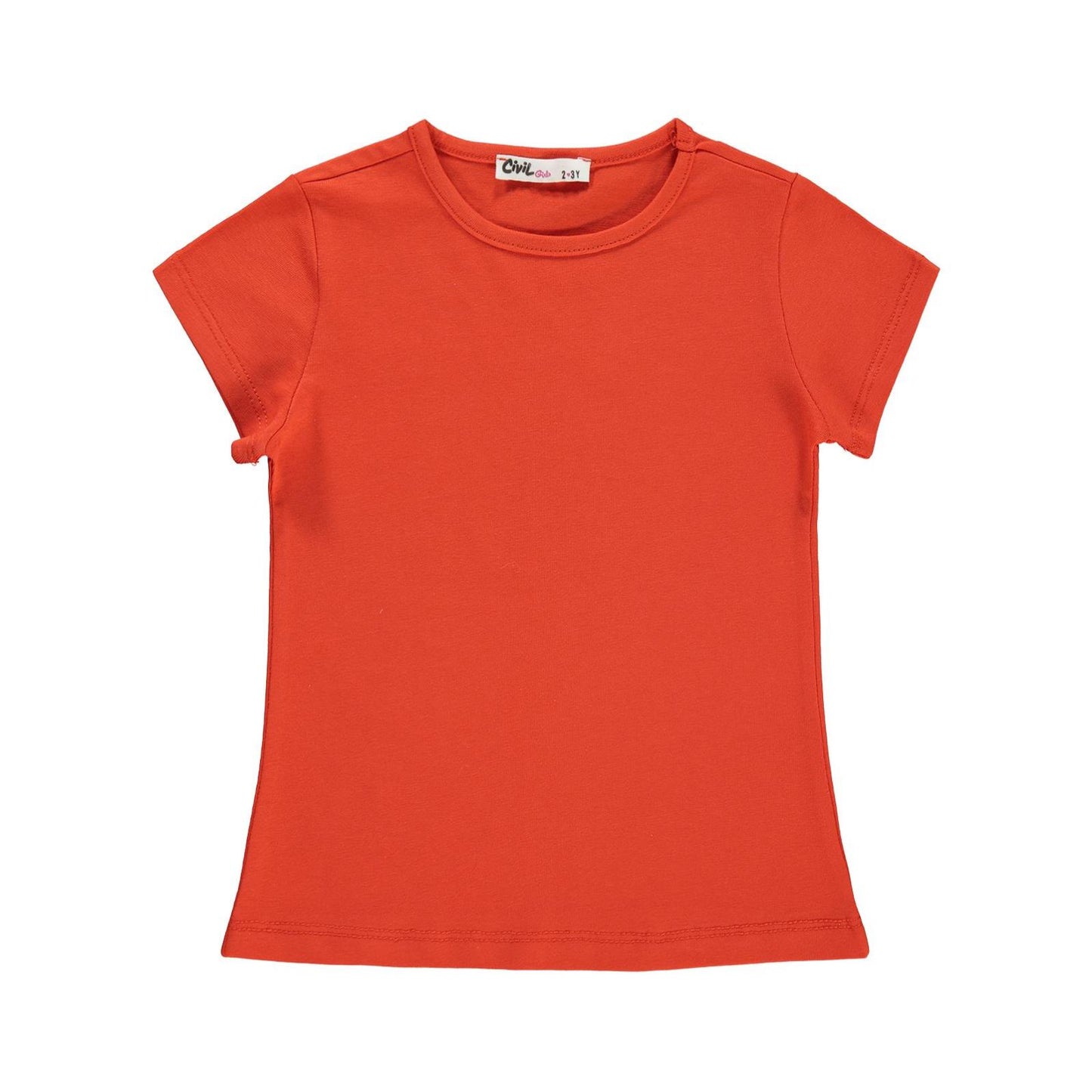 Civil Girls Basic 2-5 Yaş Tişört - Turuncu