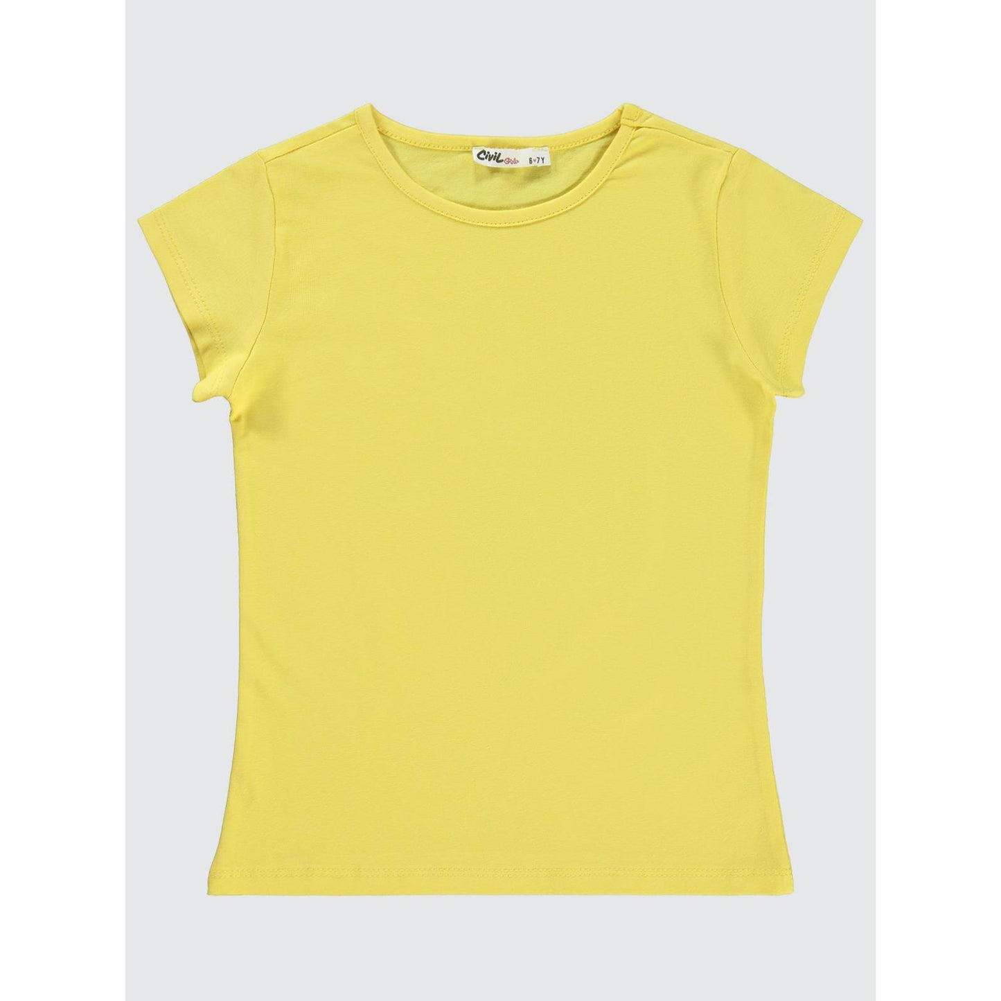 Civil Girls Basic 6-9 Yaş Tişört - Sarı