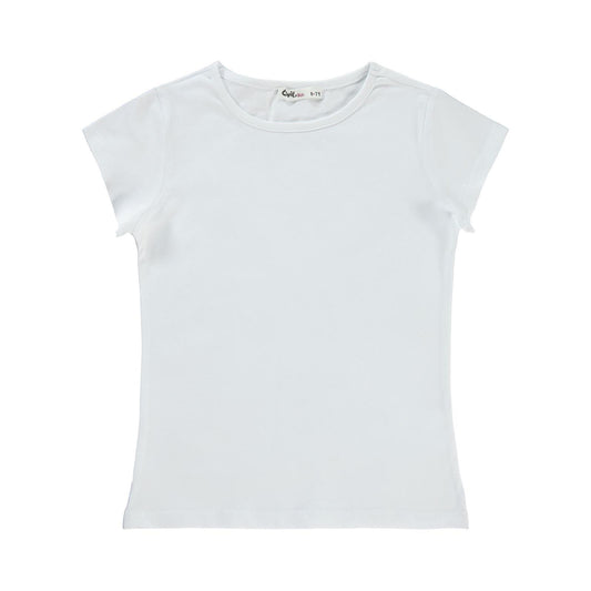 Civil Girls Basic 10-13 Yaş Tişört - Beyaz