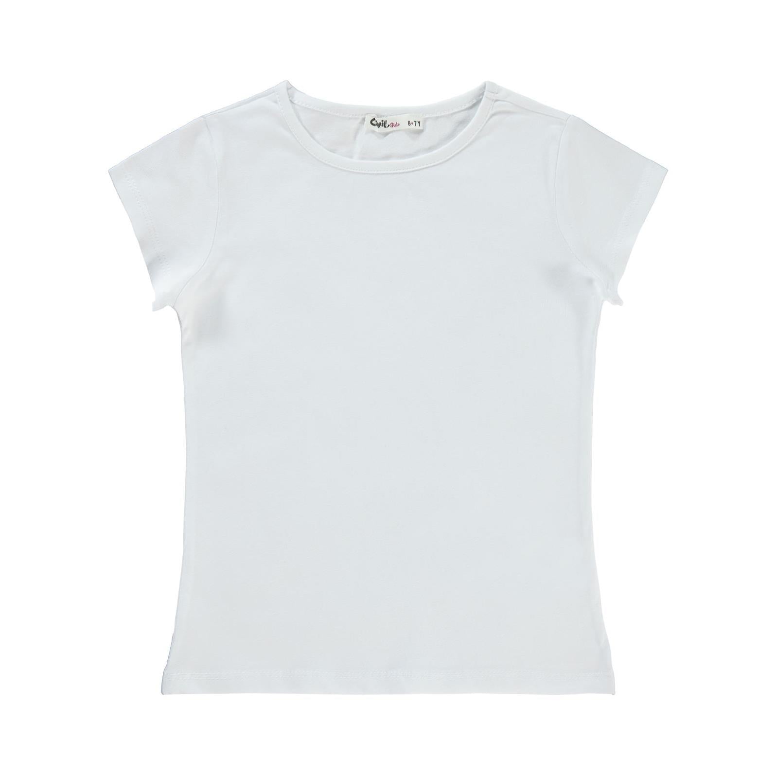Civil Girls Basic 10-13 Yaş Tişört - Beyaz