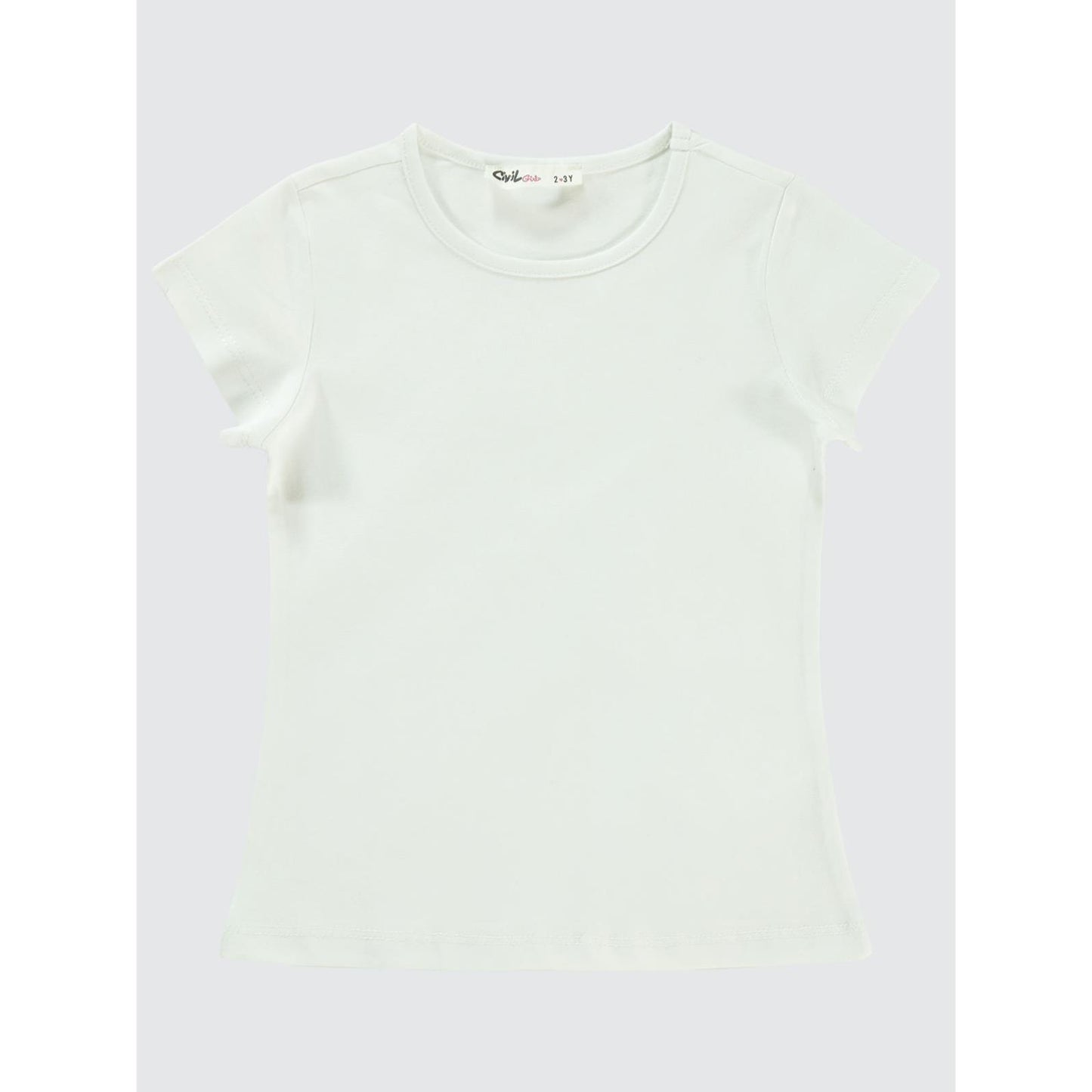 Civil Girls Basic 2-5 Yaş Tişört - Ekru