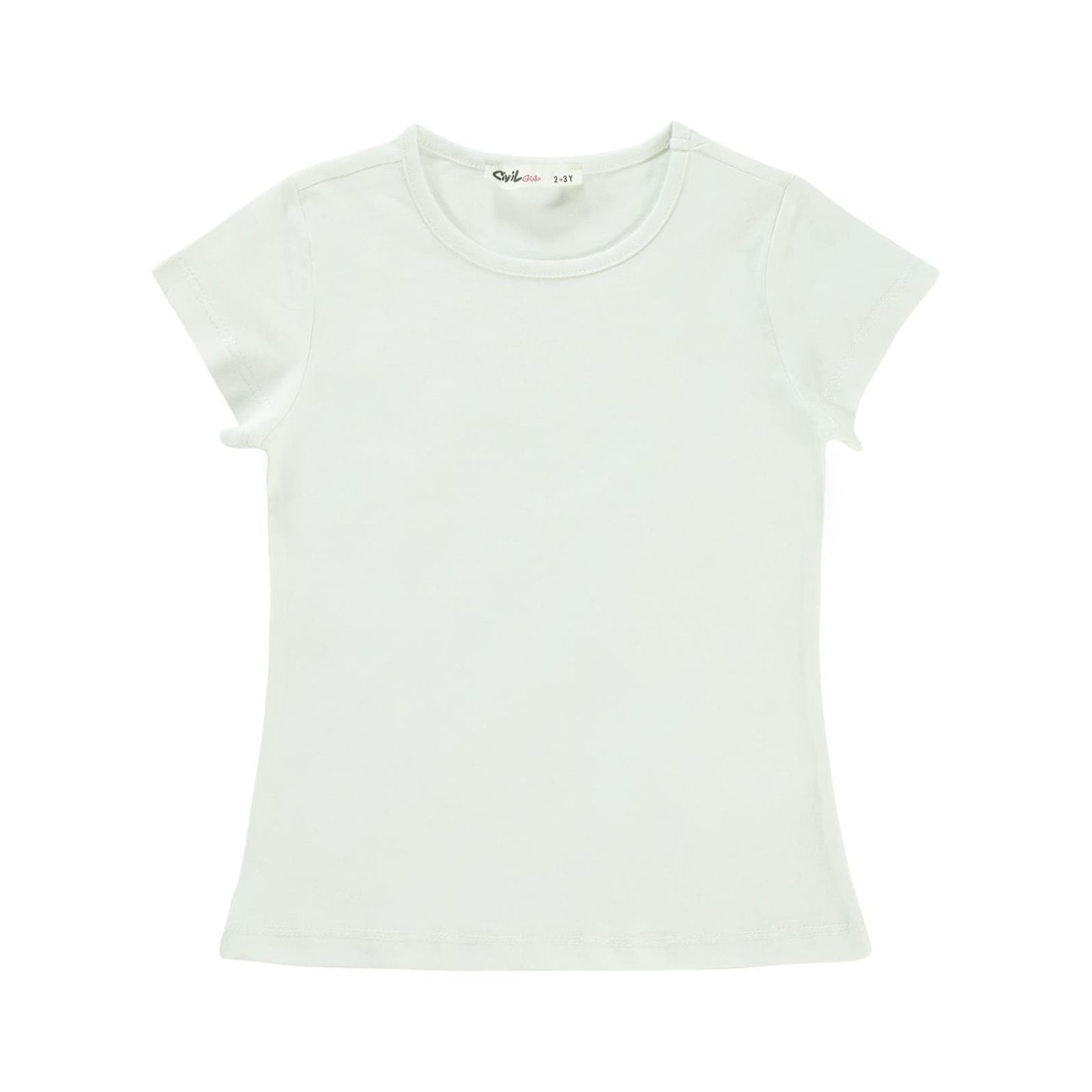 Civil Girls Basic 2-5 Yaş Tişört - Ekru