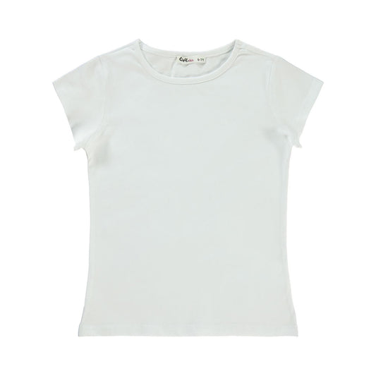 Civil Girls Basic 6-9 Yaş Tişört - Ekru