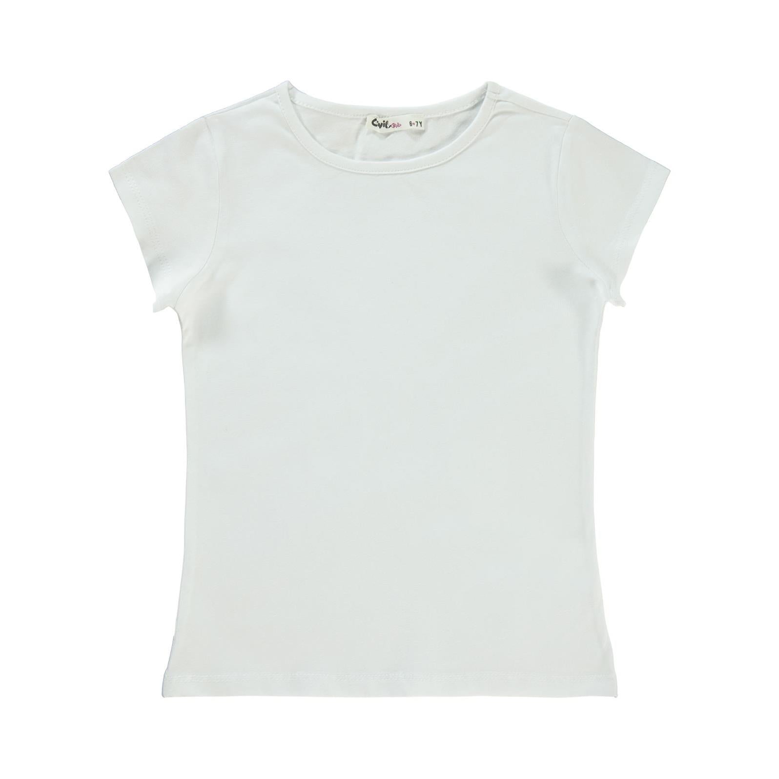 Civil Girls Basic 6-9 Yaş Tişört - Ekru