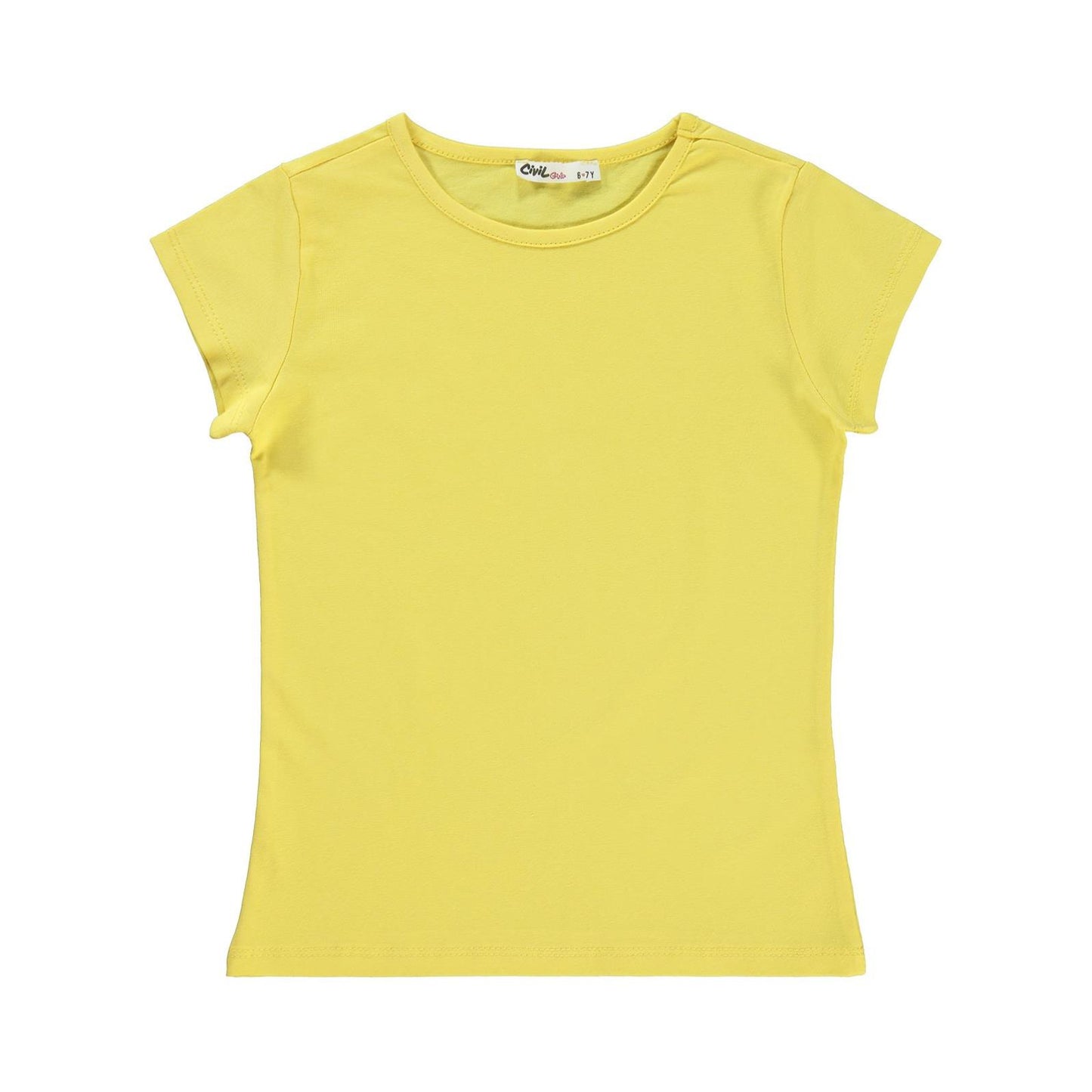 Civil Girls Basic 6-9 Yaş Tişört - Sarı