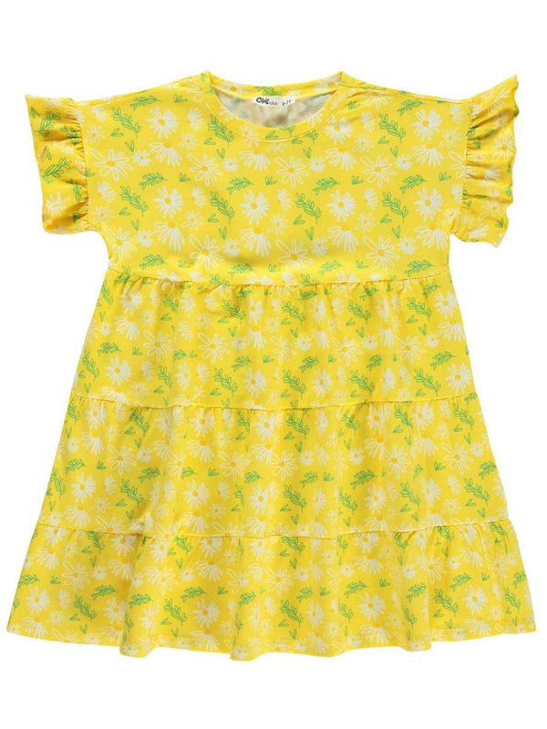 Civil Girls Papatya Empirme 6-9 Yaş Elbise - Sarı