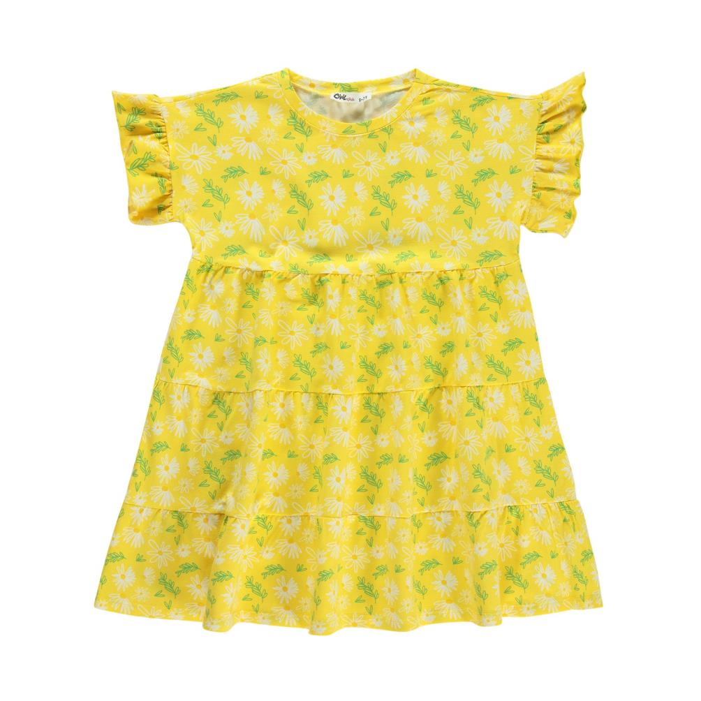 Civil Girls Papatya Empirme 6-9 Yaş Elbise - Sarı