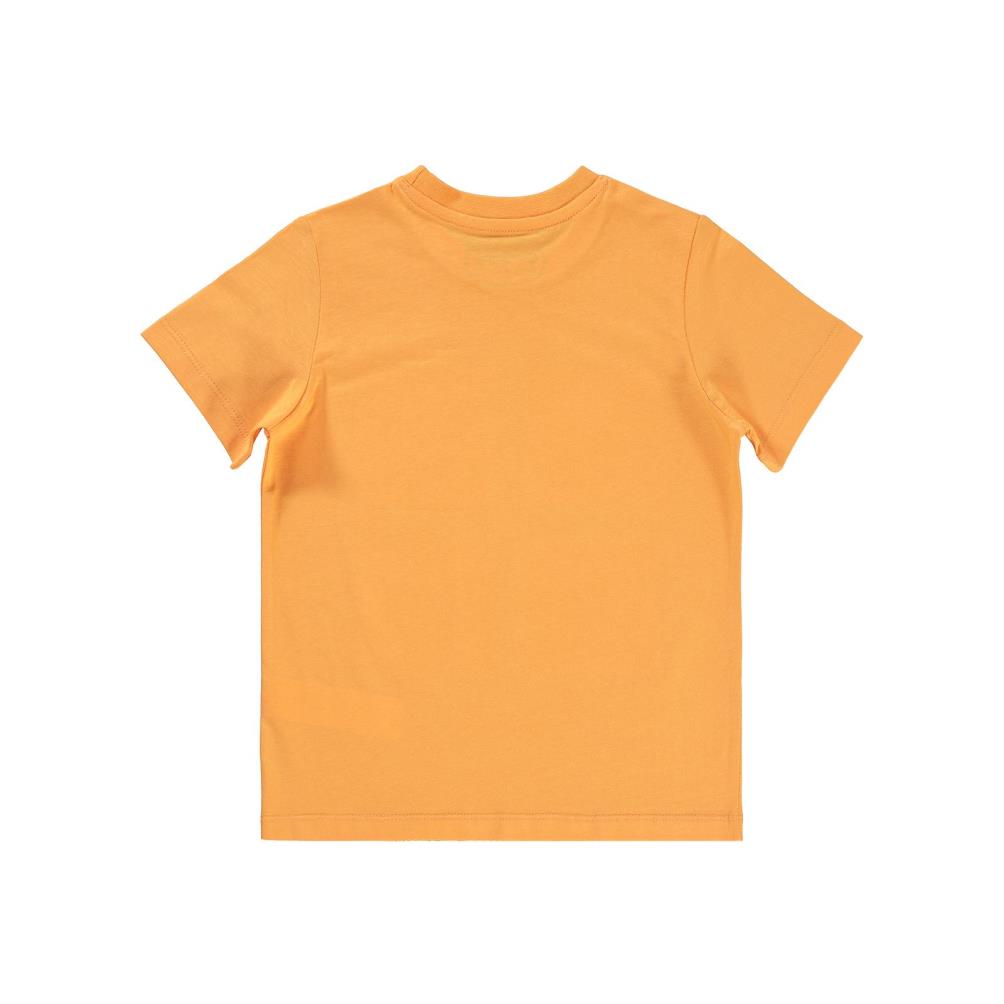 Civil Boys Kartpostal Baskılı 10-13 Yaş Tişört - Turuncu