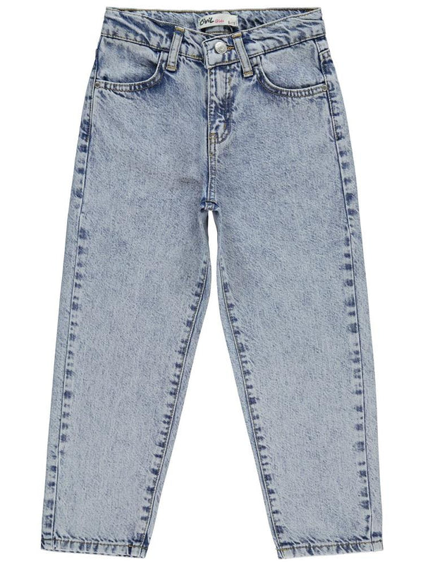 Civil Girls Mom Jean 10-13 Yaş Pantolon - Mavi