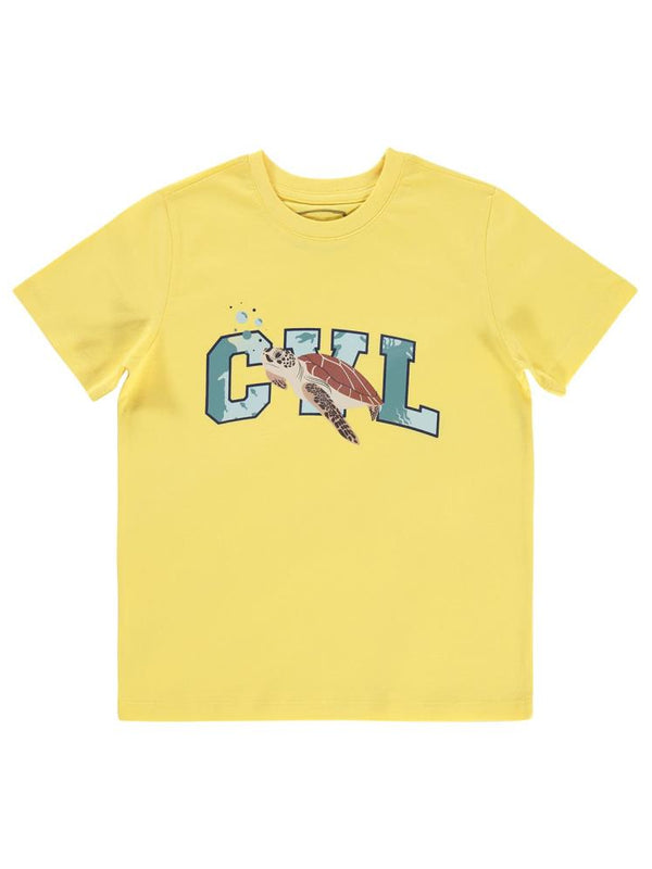 Civil Boys Cvl Caretta Baskılı 10-13 Yaş Tişört - Sarı