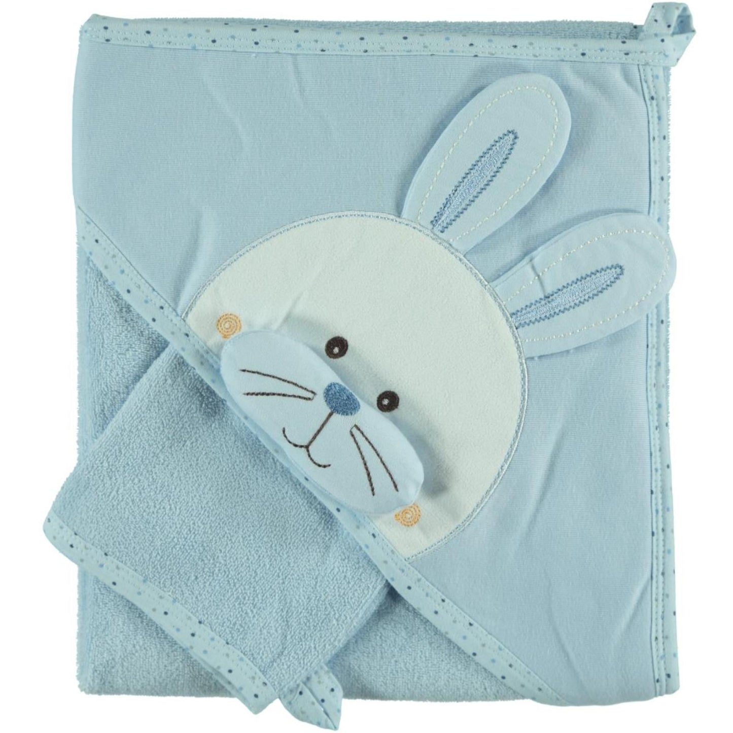 Mınıdamla Tavsan Nakıslı 3 Boyutlu Havlu - Mavi