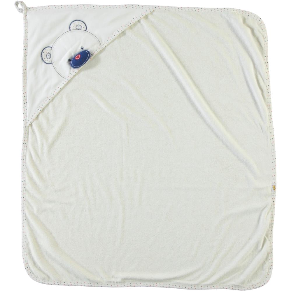 Minidamla Keseli Ayılı Kurulama Havlusu - Mavi