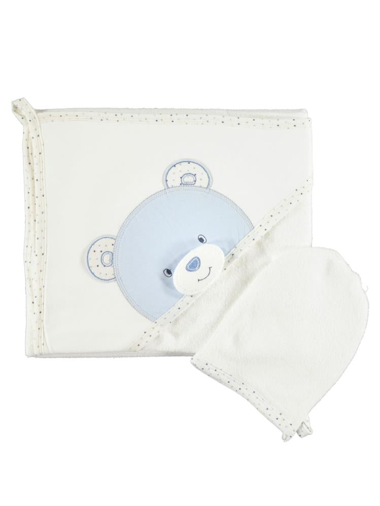 Minidamla Keseli Ayılı Kurulama Havlusu - Ekru
