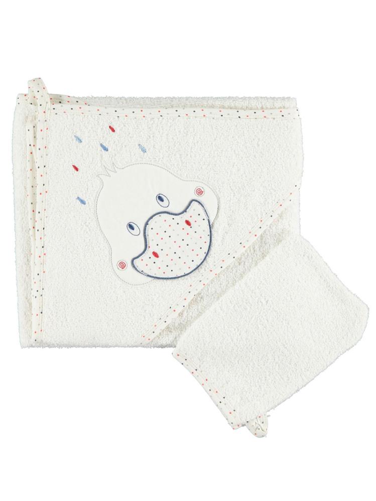 Albimini Ördek Nakıslı Bebek Kurulama Havlusu - Mavi