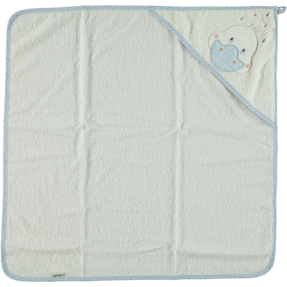 Albimini Ördek Nakıslı Bebek Kurulama Havlusu - Mavi