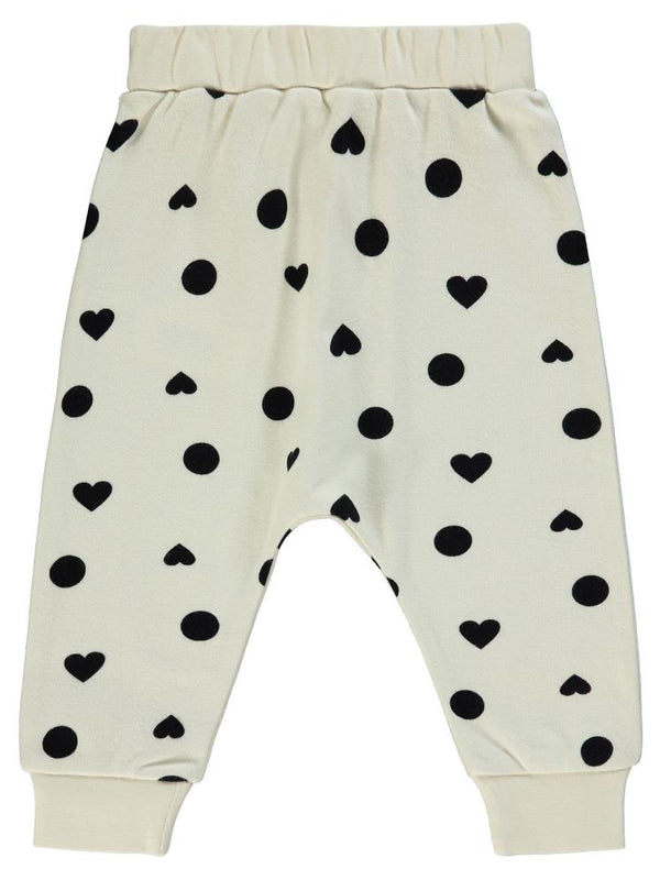 Civil Baby Puanlı Kalp Empirme 6-18 Ay Tek Alt Bebe - Ekru