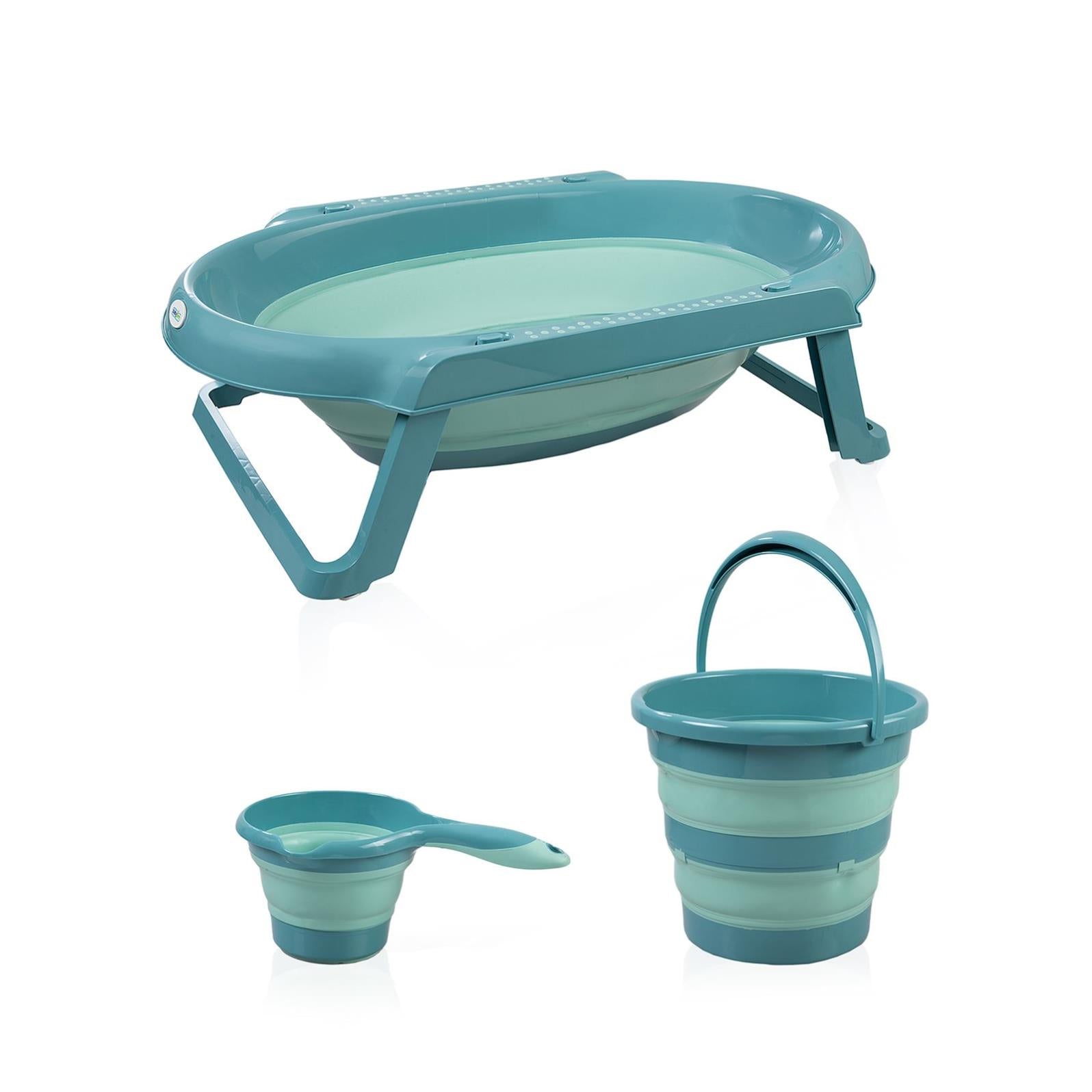 Babyjem 3'lü Katlanır Banyo Set - Mavi