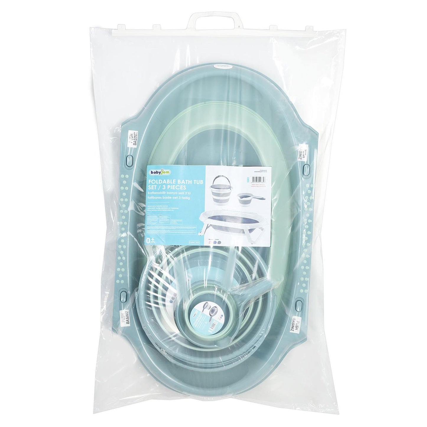 Babyjem 3'lü Katlanır Banyo Set - Mavi