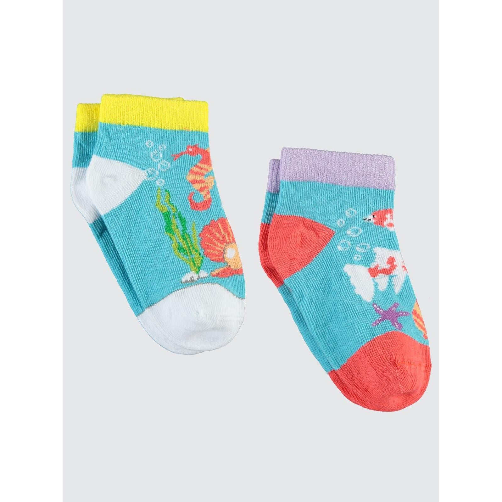 Civil Socks Fish 2'li 3-11 Yaş Kız Patik Çorap