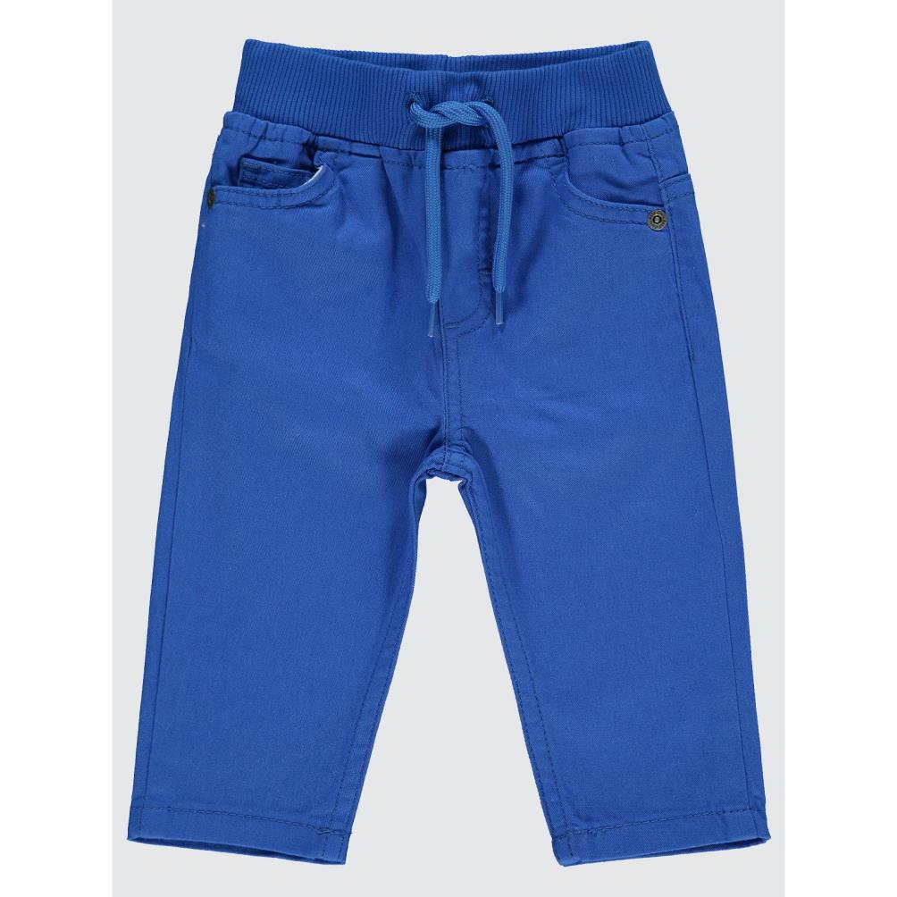 Civil Baby Bel Ribanalı Bağcıklı 6-18 Ay Pantolon - Mavi