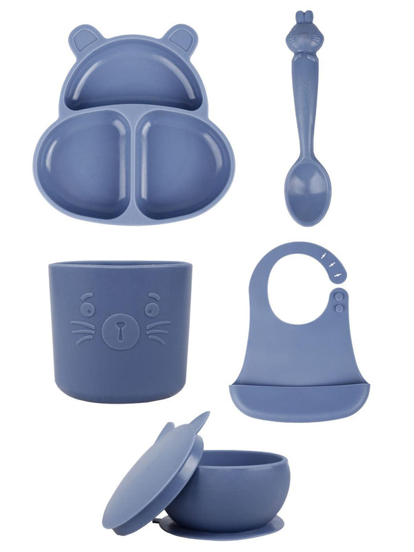 Pandish Huppo Beslenme Seti 5'li - Mavi
