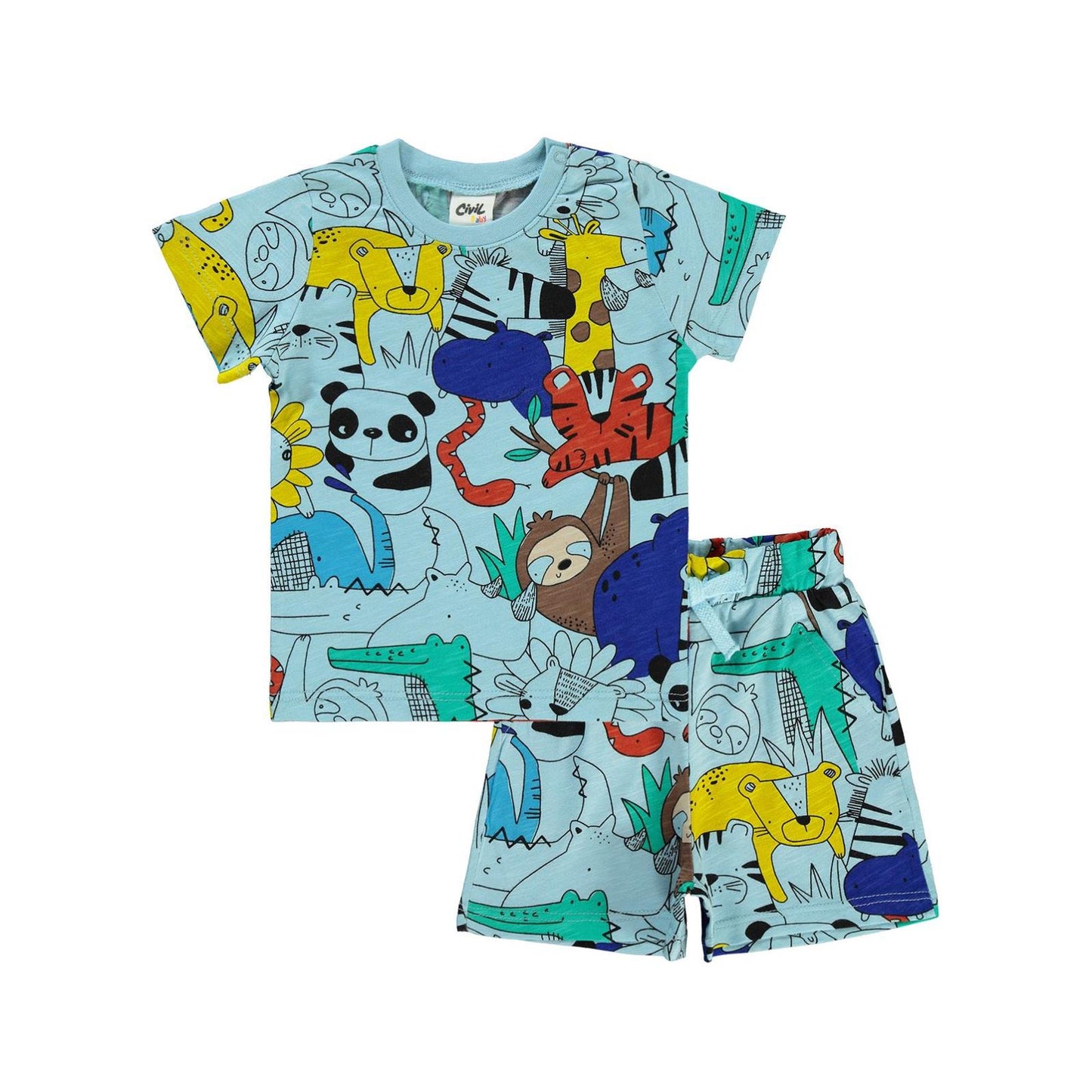 Civil Baby Sevimli Hayvanlar 6-18 Ay Takım - Mavi