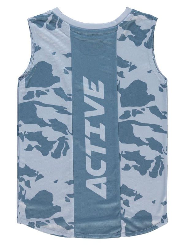 Civil Boys Kamuflaj Desen Empirme Sıfır Kol 6-9 Yaş Tişört - Gri