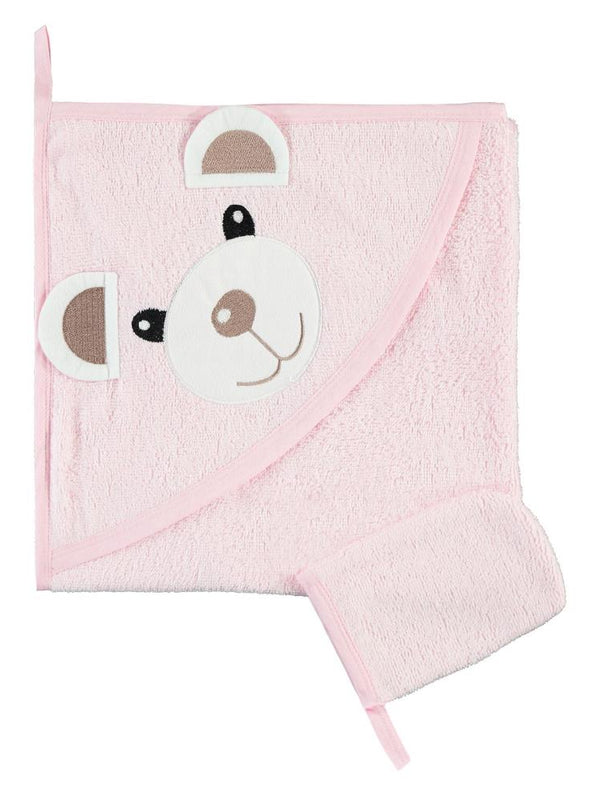 Civil Baby Ayıcık Nakışlı Havlu - Pembe