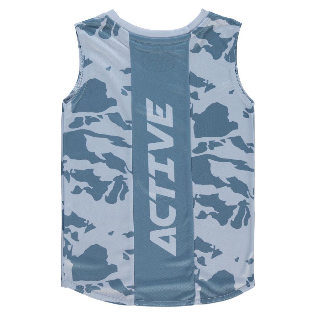 Civil Boys Kamuflaj Desen Empirme Sıfır Kol 6-9 Yaş Tişört - Gri