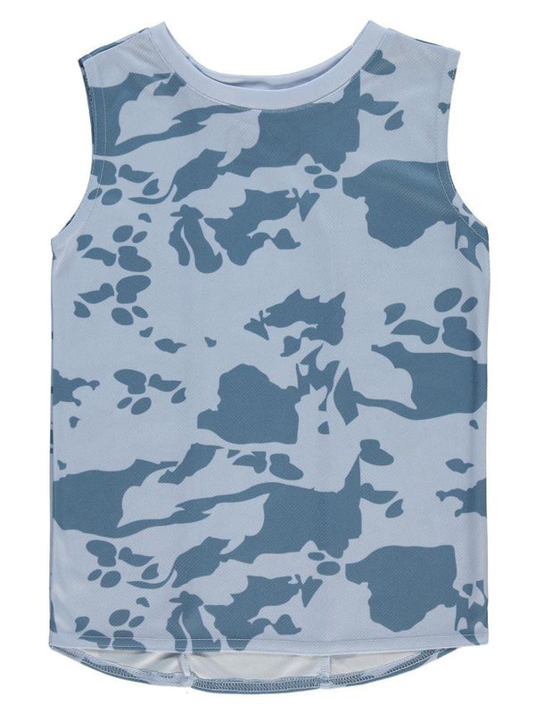 Civil Boys Kamuflaj Desen Empirme Sıfır Kol 6-9 Yaş Tişört - Gri