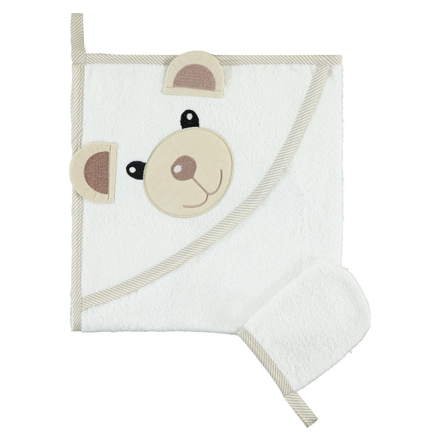Civil Baby Ayıcık Nakışlı Havlu - Kahverengi