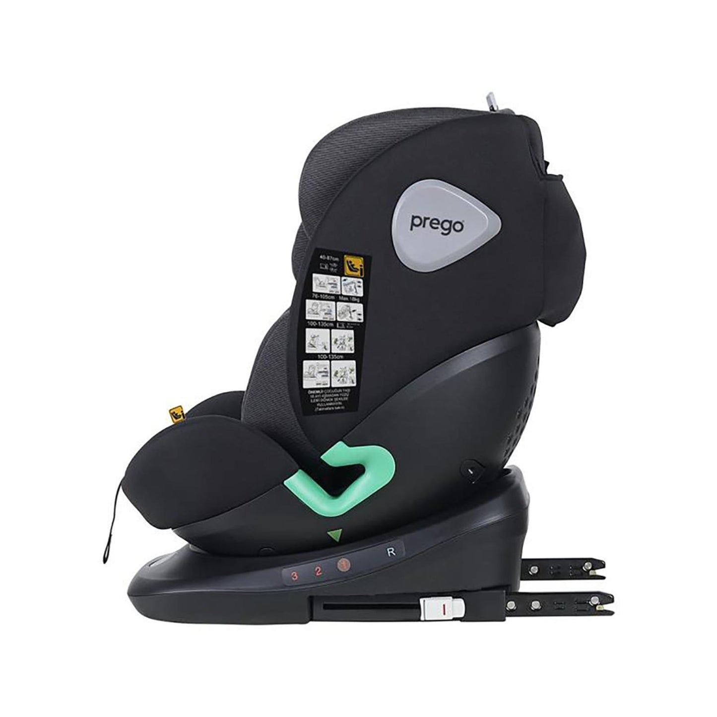 Prego TronFix I-Size 0-36 Kg Oto Koltuğu - Siyah