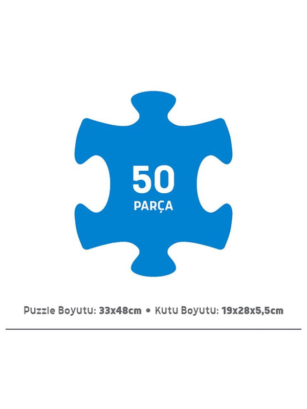 Blue Focus Games 50 Parça - Coloring Puzzle Cute Unicorn (Sevimli Tek Boynuzlu At)
