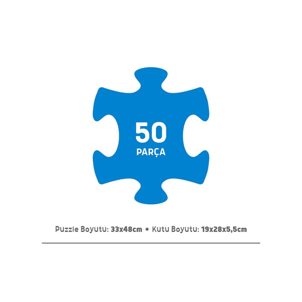 Blue Focus Games 50 Parça - Coloring Puzzle Cute Unicorn (Sevimli Tek Boynuzlu At)