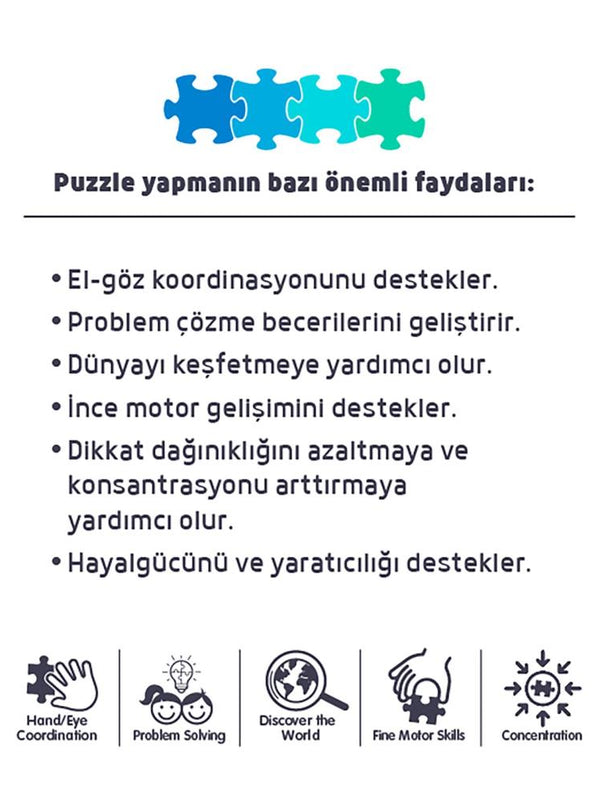 Blue Focus Games 50 Parça - Coloring Puzzle Cute Unicorn (Sevimli Tek Boynuzlu At)