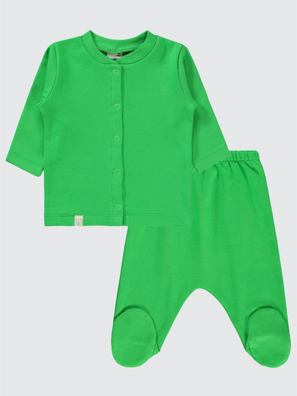 Civil Baby Düz 1-6 Ay Pijama Takımı - Yeşil