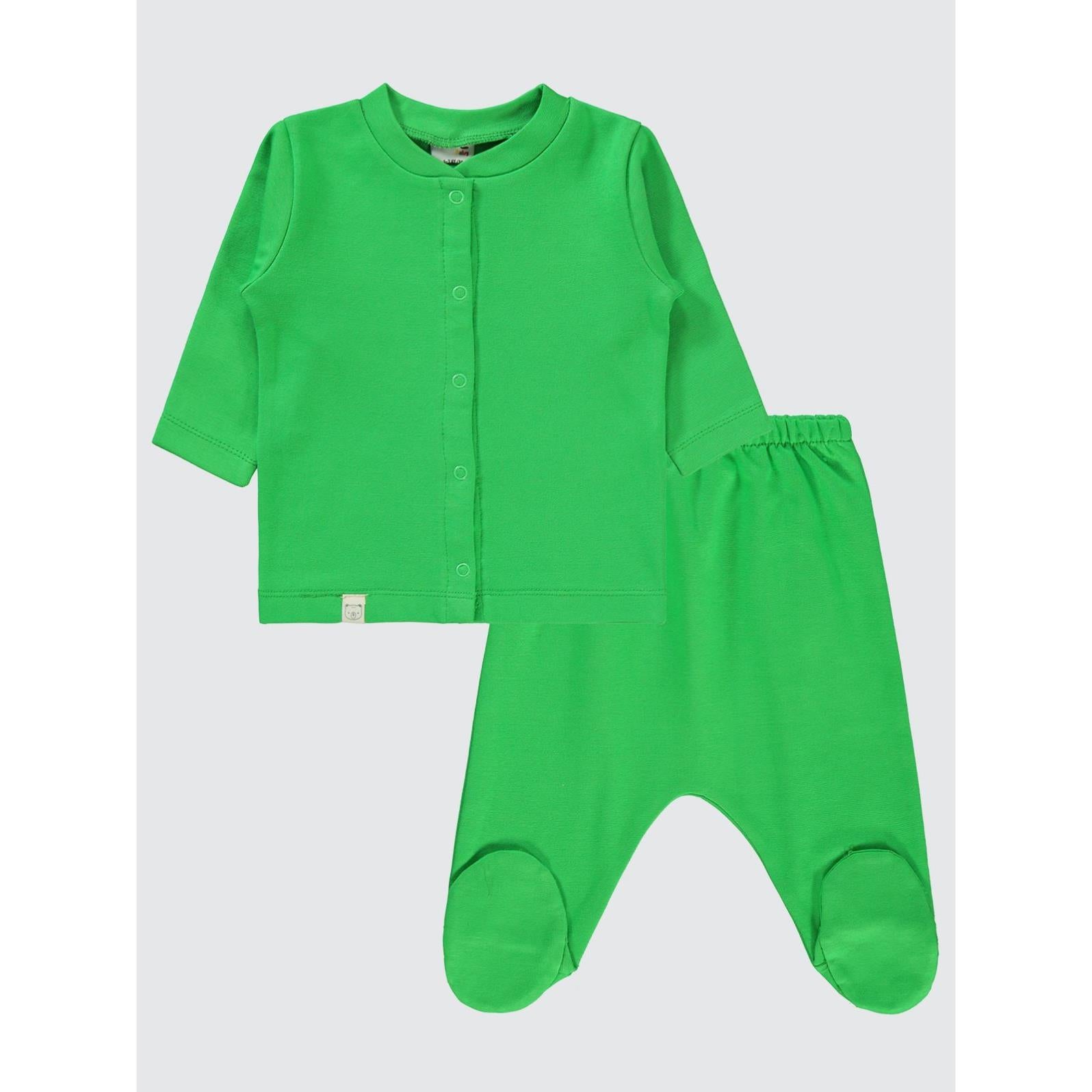 Civil Baby Düz 1-6 Ay Pijama Takımı - Yeşil