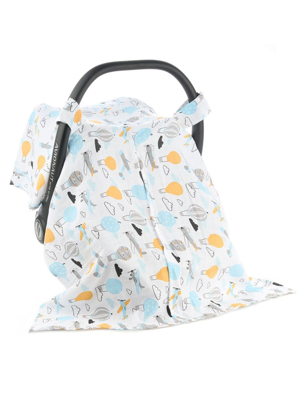 Safemom Müslin Ana Kucağı Örtüsü Uçak Desenli