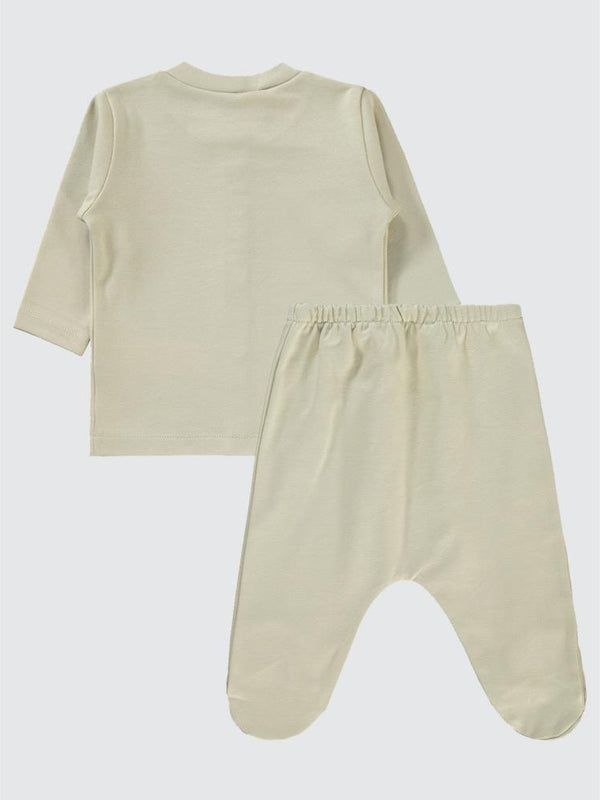 Civil Baby Düz 1-6 Ay Pijama Takımı - Bej