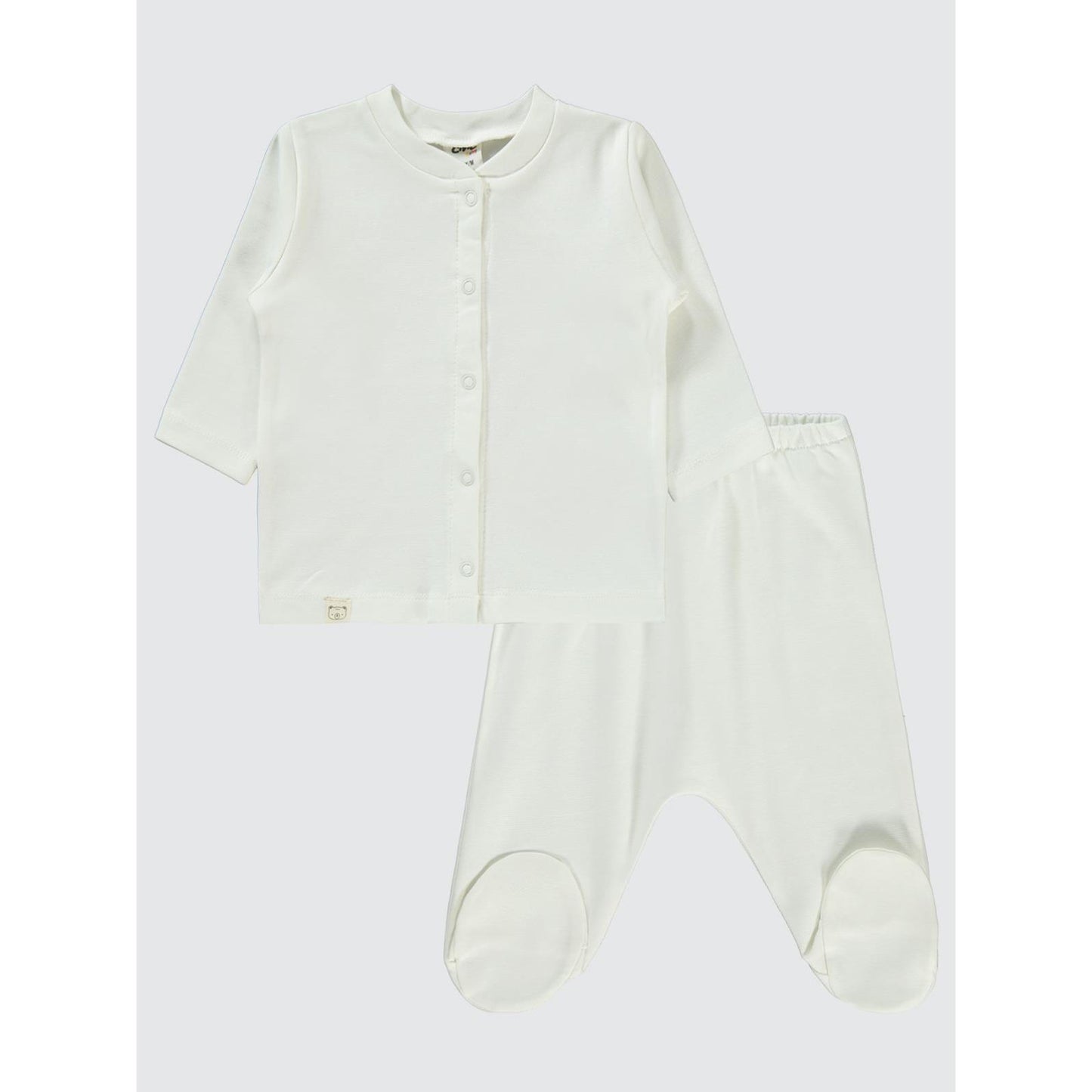 Civil Baby Düz 1-6 Ay Pijama Takımı - Ekru