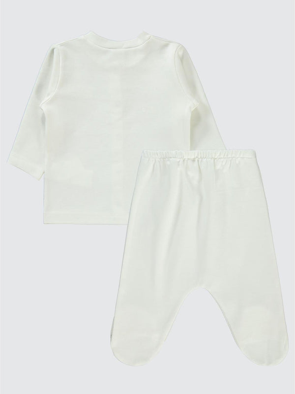 Civil Baby Düz 1-6 Ay Pijama Takımı - Ekru