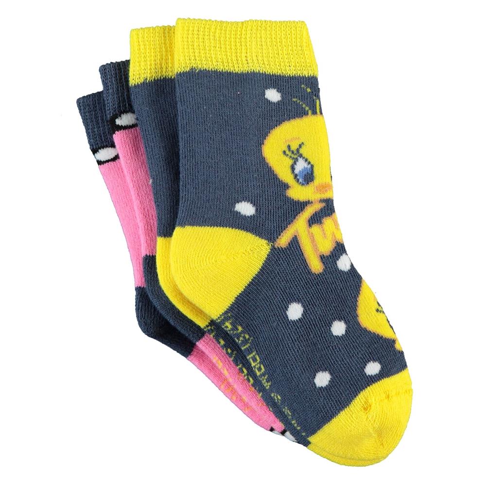 Tweety Havlu 2'li 2-12 Yaş Kız Soket Çorap